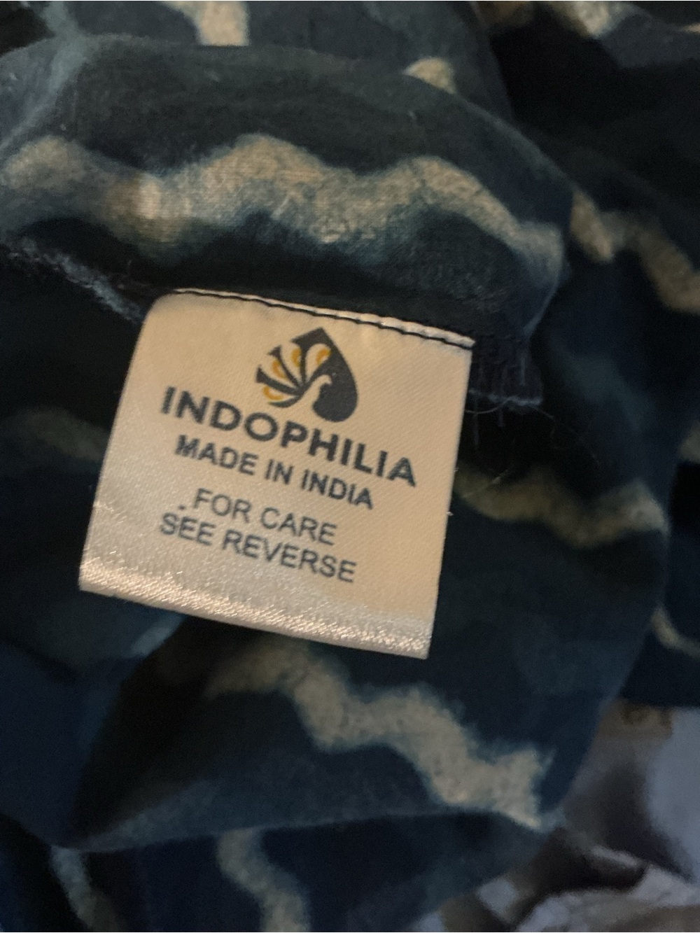 Indophilia Blue White Cotton Midi Dress Size 47 Approx 2X 18W - Picture 3 of 10